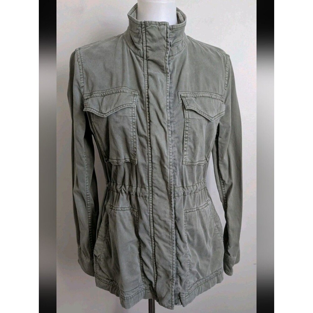 Gap Cotton Utility Jacket Military Green Women’s Casual Small Zip High Collar S